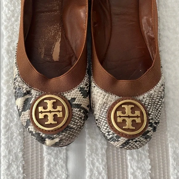 Tory Burch Snakeskin Ballet Flats - Picture 4 of 9
